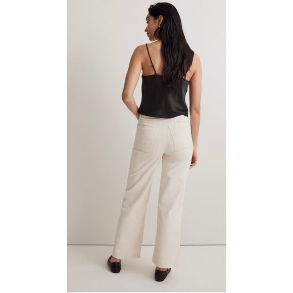 Madewell Emmett 2.0 Wide-Leg Pants in Corduroy Antique Cream Item NM364 Size 31 - Picture 3 of 14